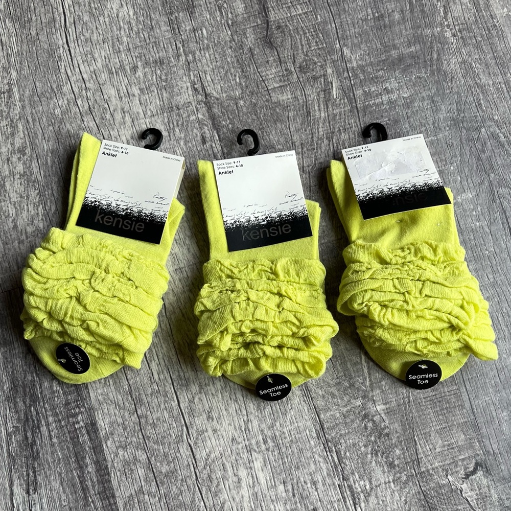 Kensie Anklet Socks Citrus Size